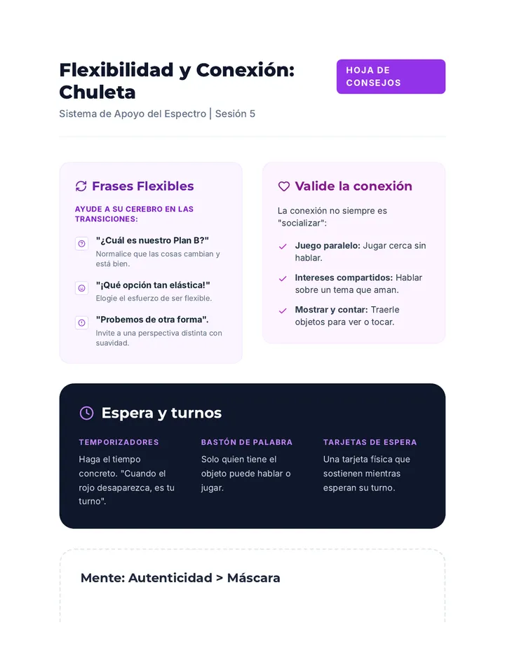 Hoja de Consejos de Flexibilidad Social ES