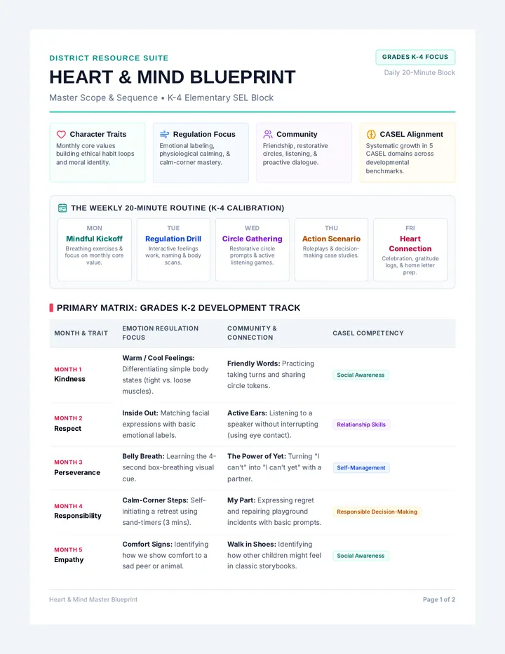 SEL Blueprint Scope and Sequence