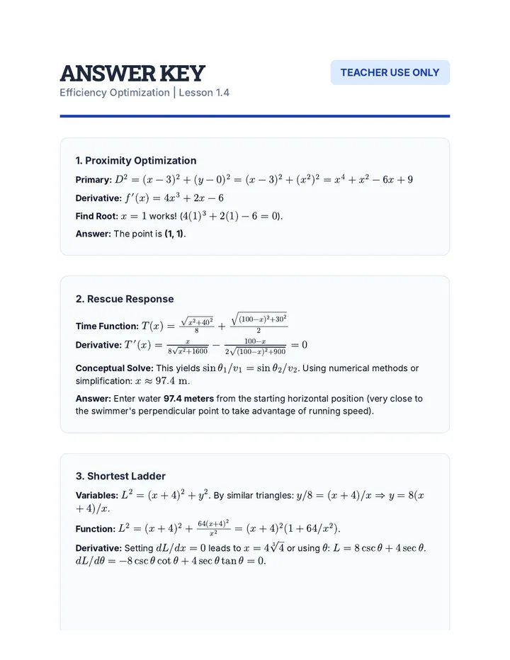 Distance Motion Answer Key