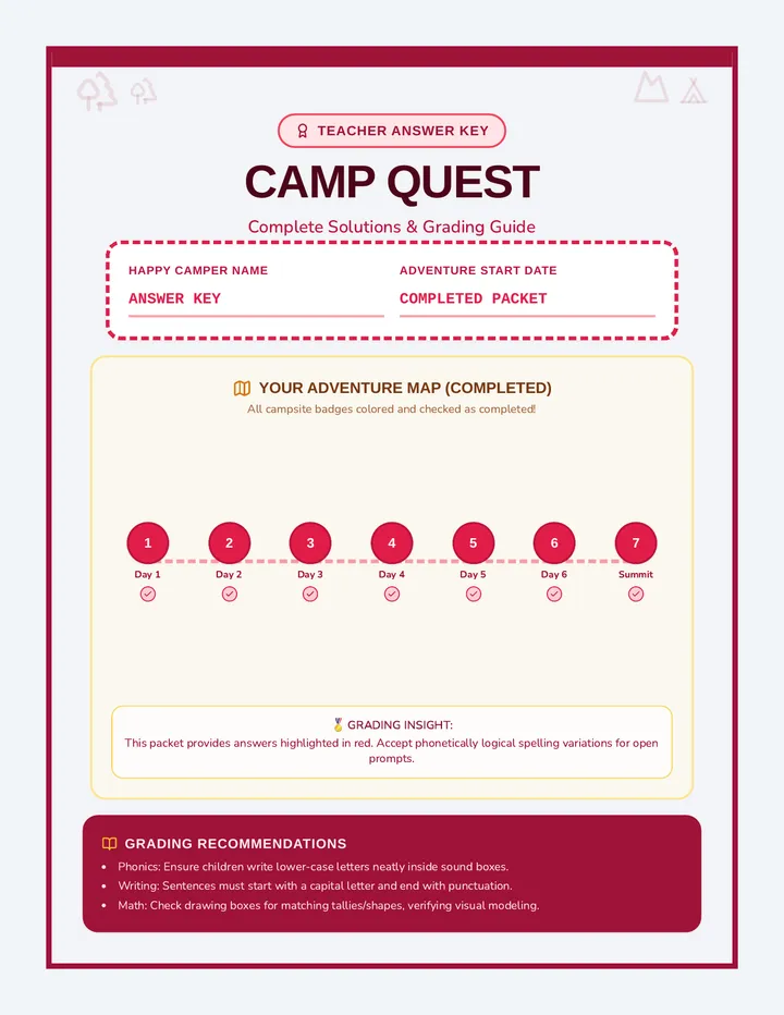 Camp Quest Answer Key