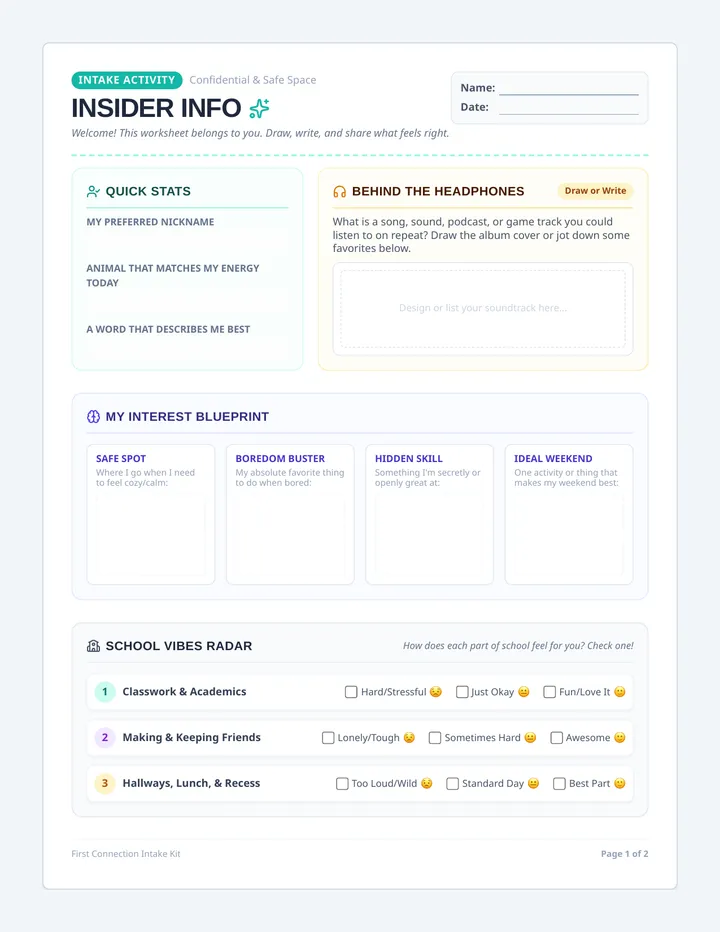 Insider Info Worksheet