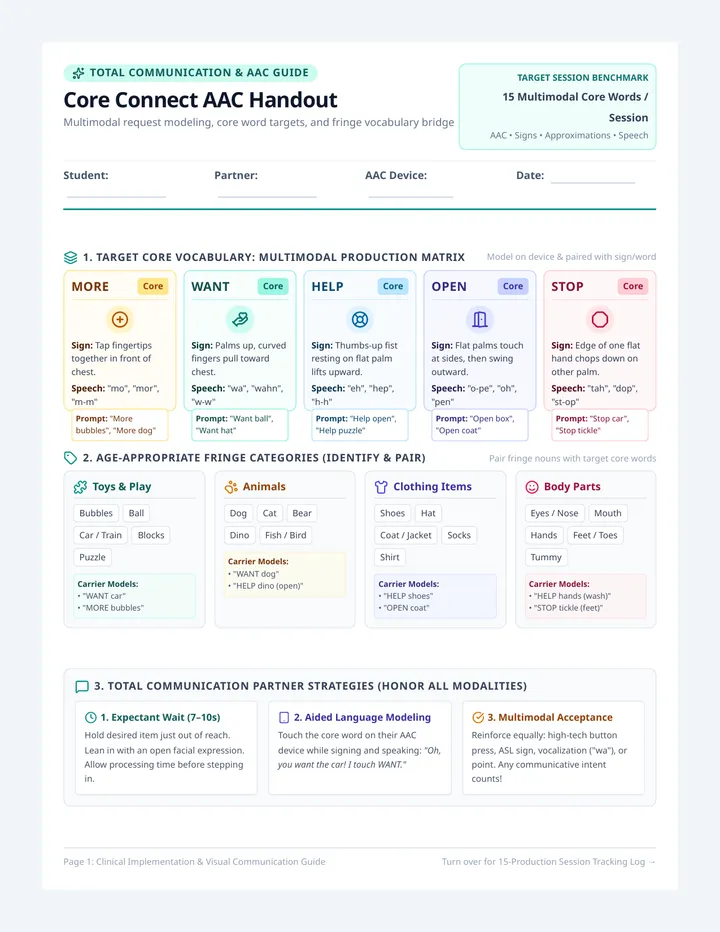 Core Connect AAC Handout