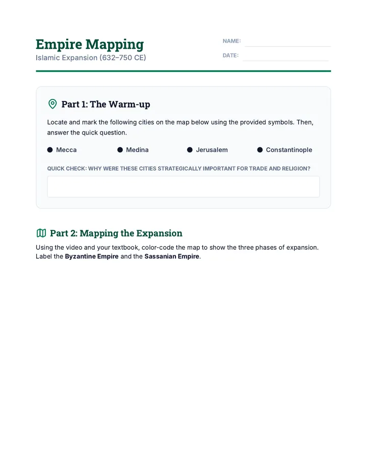 Empire Mapping Worksheet