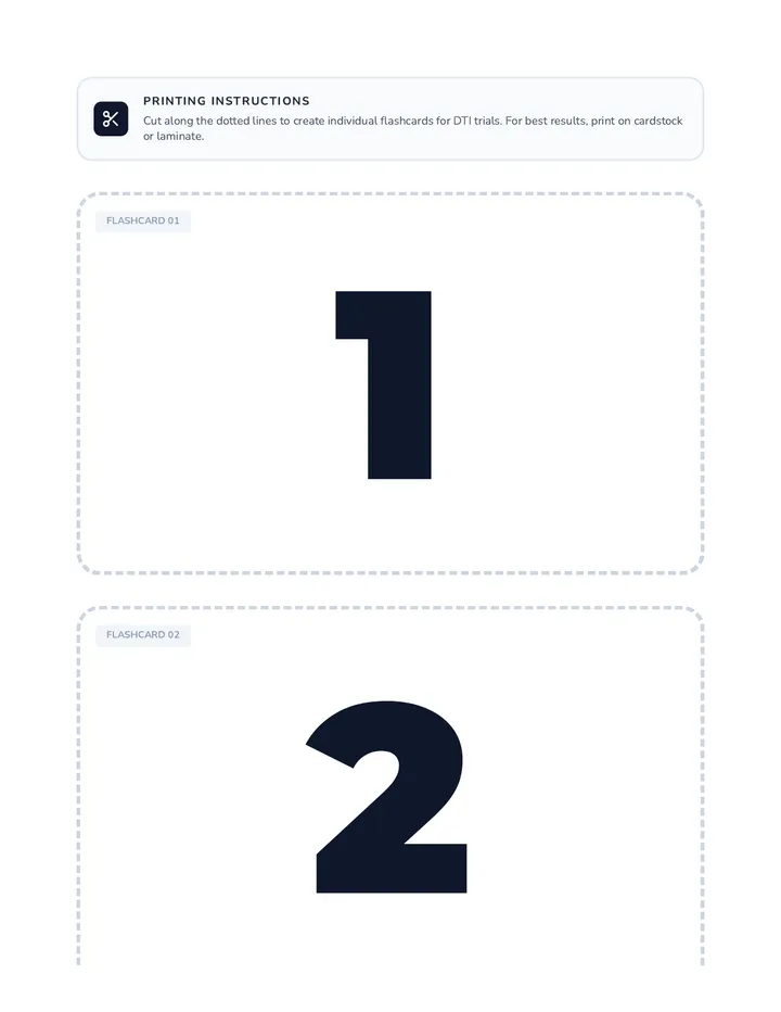 Number Flashcards Activity