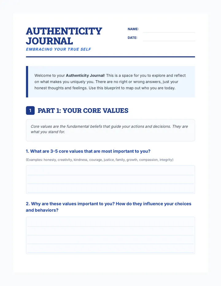 Authenticity Journal