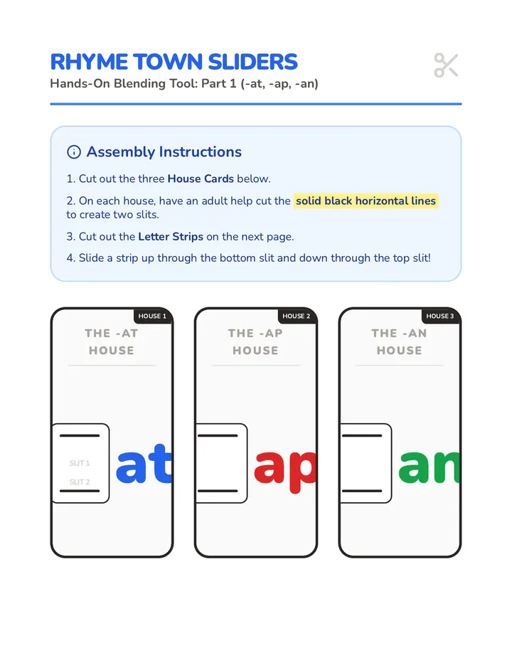 Blending Slider Printable One