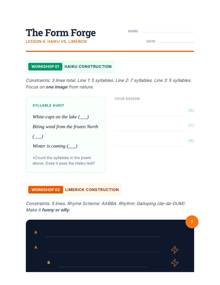 Fixed Forms Forge Worksheet