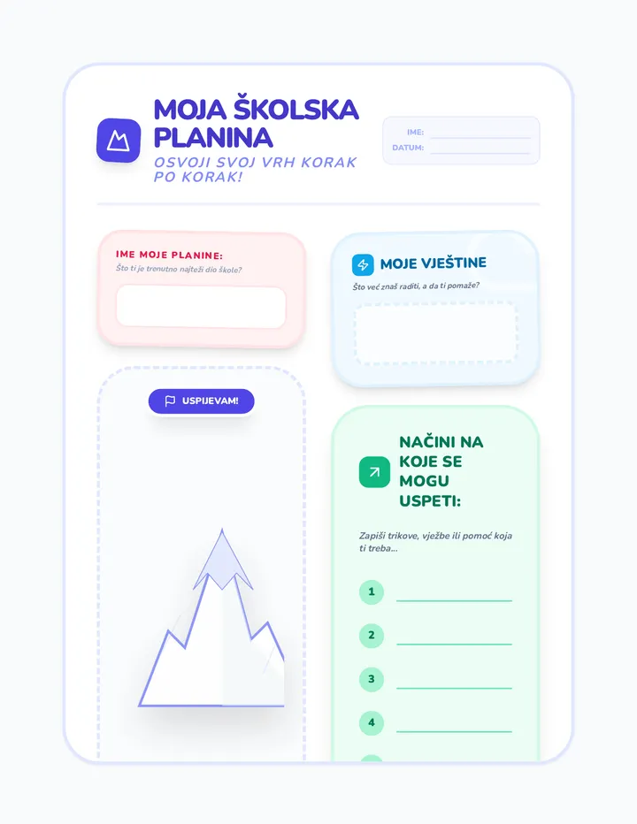 Moja Školska Planina Radni List Finalni Rezultat