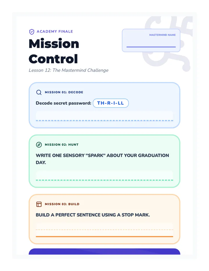Mission Control Practice Pack