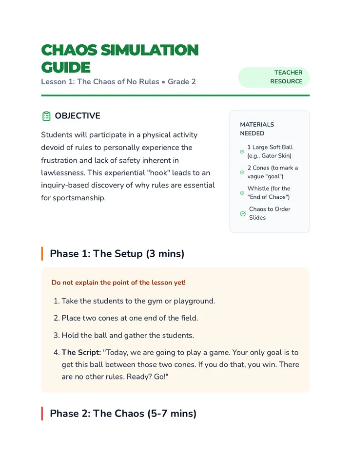 Chaos Simulation Guide