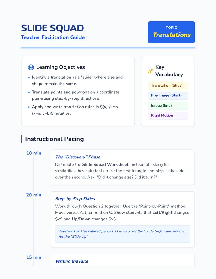 Slide Squad Teacher Guide