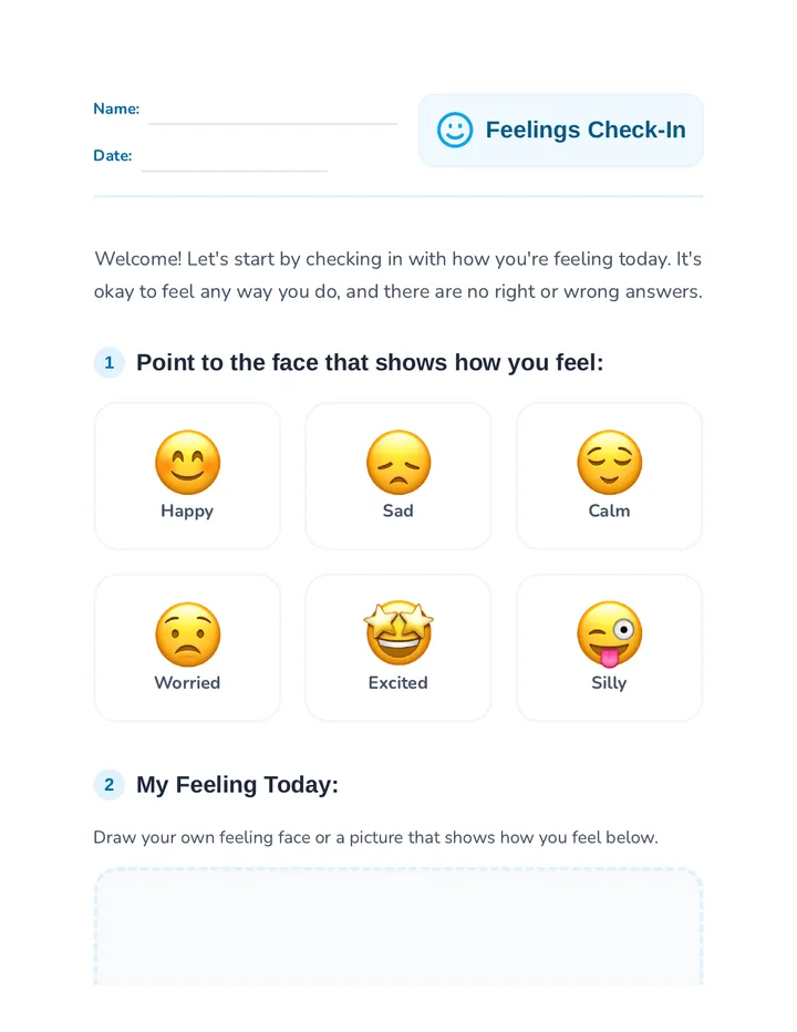 Feelings Check-In Warm-Up