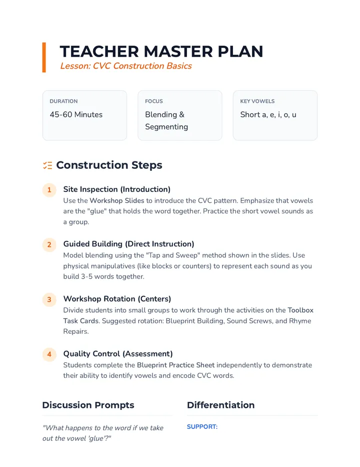 Teacher Master Plan