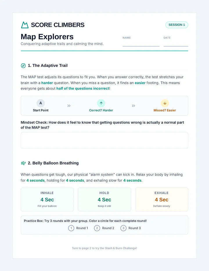 Map Explorers Worksheet