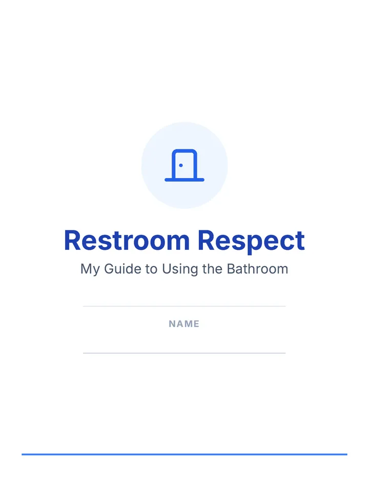Restroom Respect Social Story Booklet