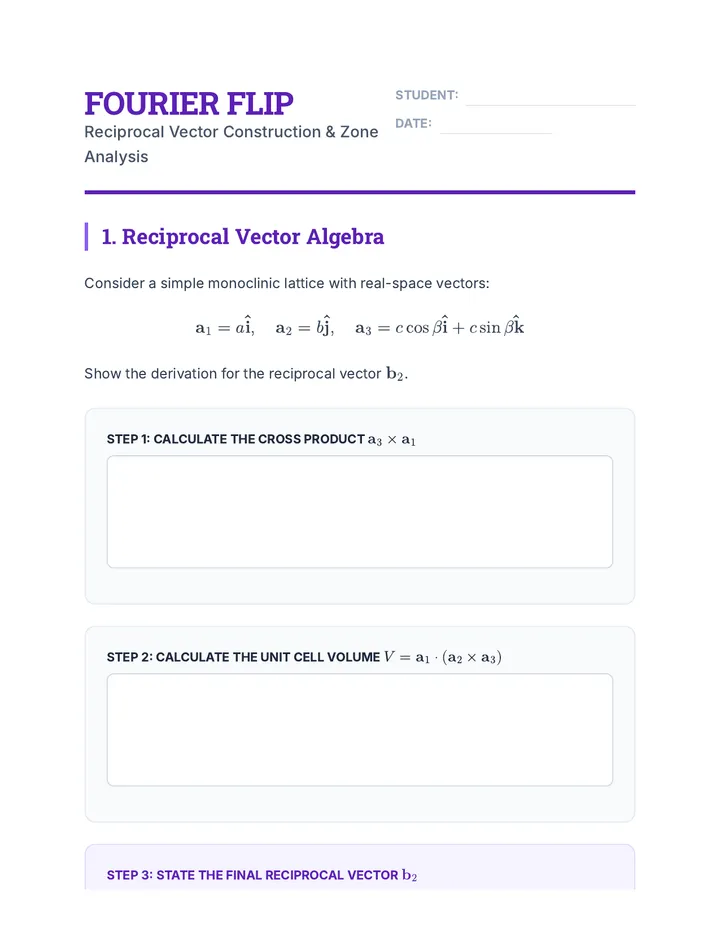 Fourier Flip Worksheet