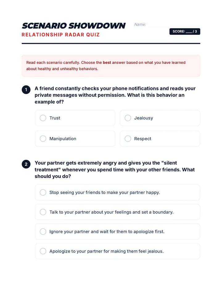 Scenario Showdown Quiz