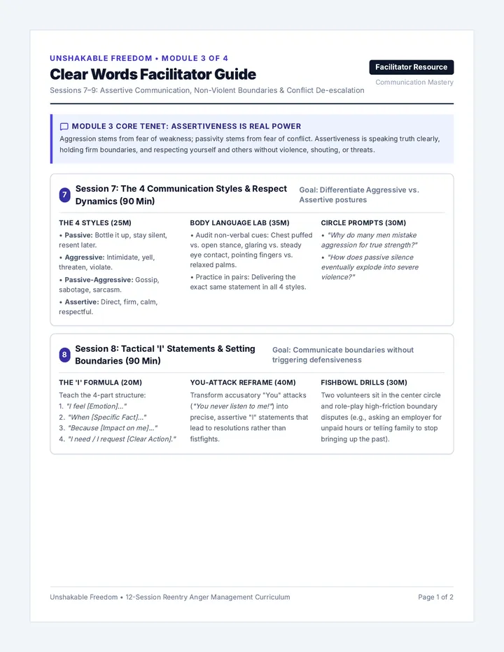 Clear Words Facilitator Guide