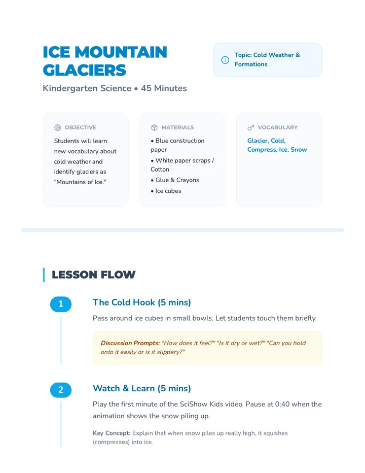 Ice Mountain Teacher Guide