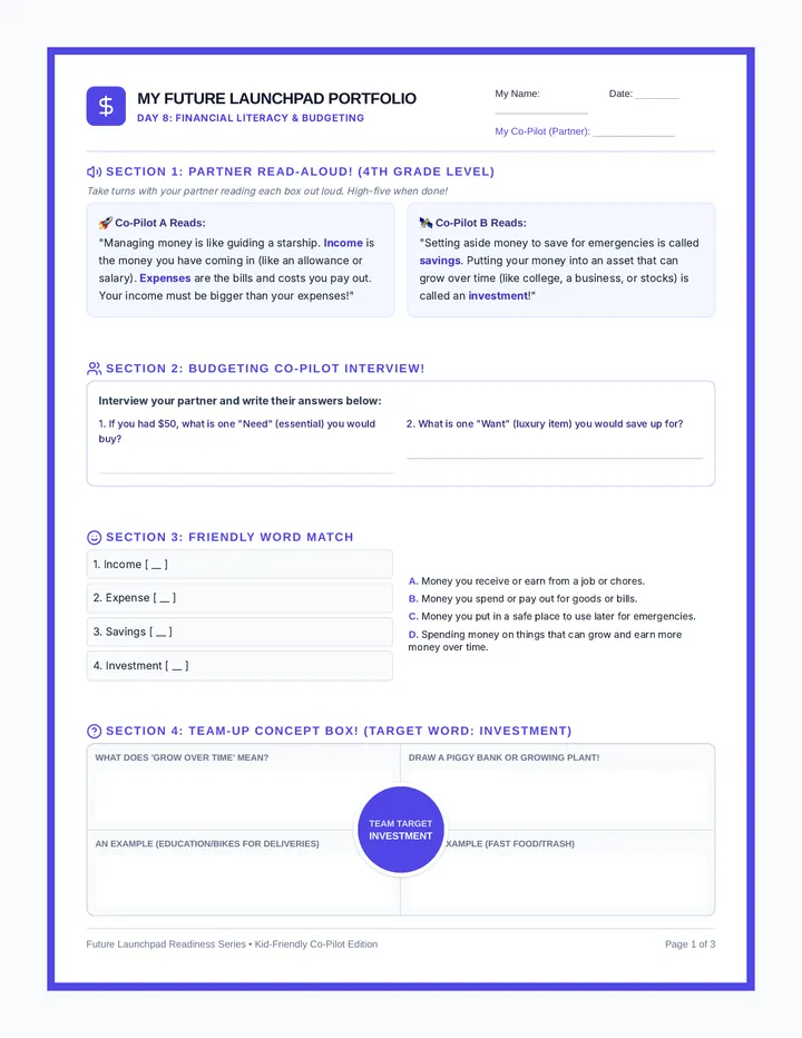 Day 8 Finance Workbook