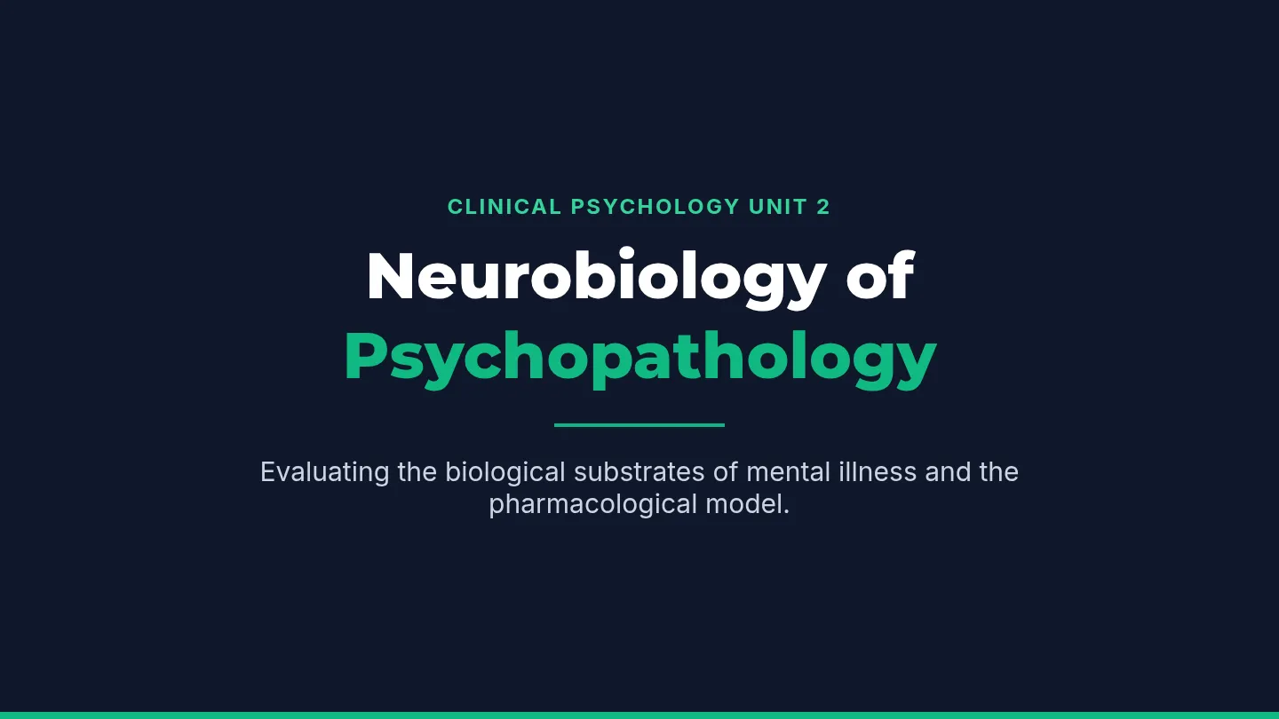 Neurobiology Pathogenesis Slides