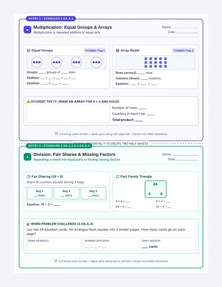 Operations Notebook Sheets