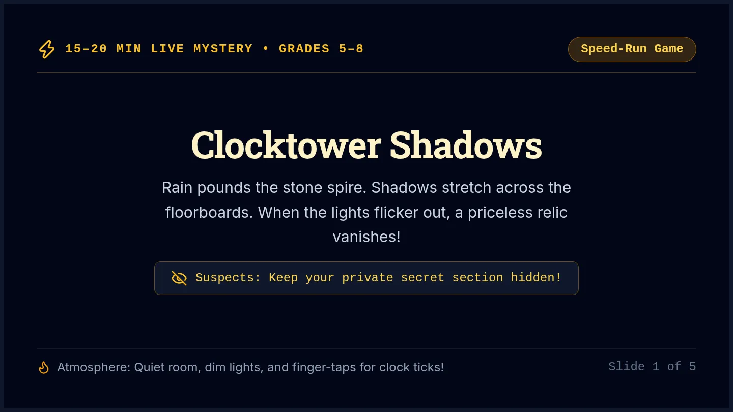 Clocktower Shadows Slides