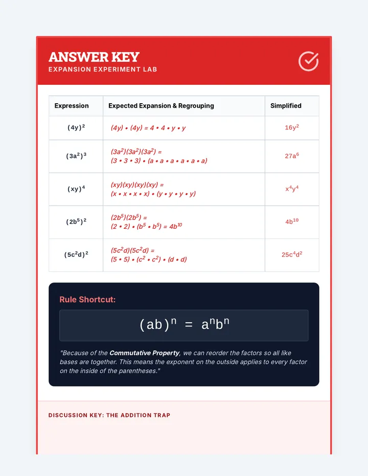 Expansion Experiment Answer Key