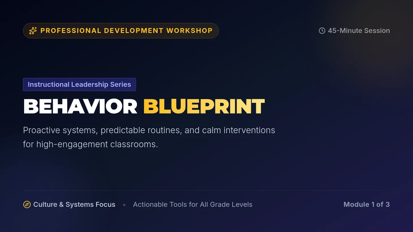 Behavior Blueprint Slides