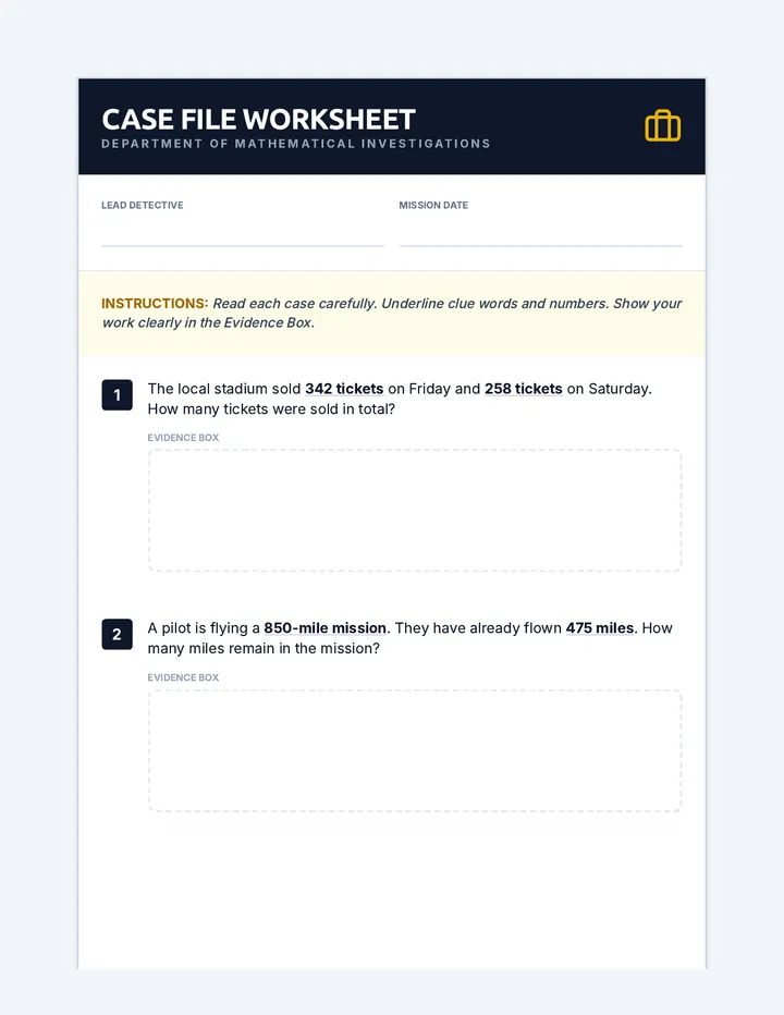 Case File Worksheet