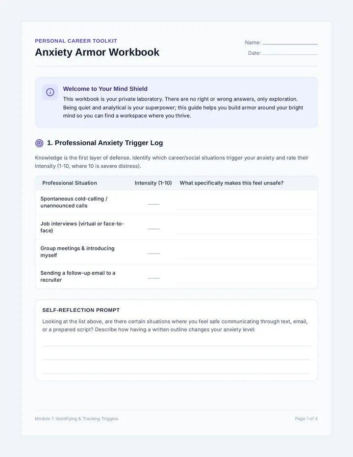 Anxiety Armor Workbook