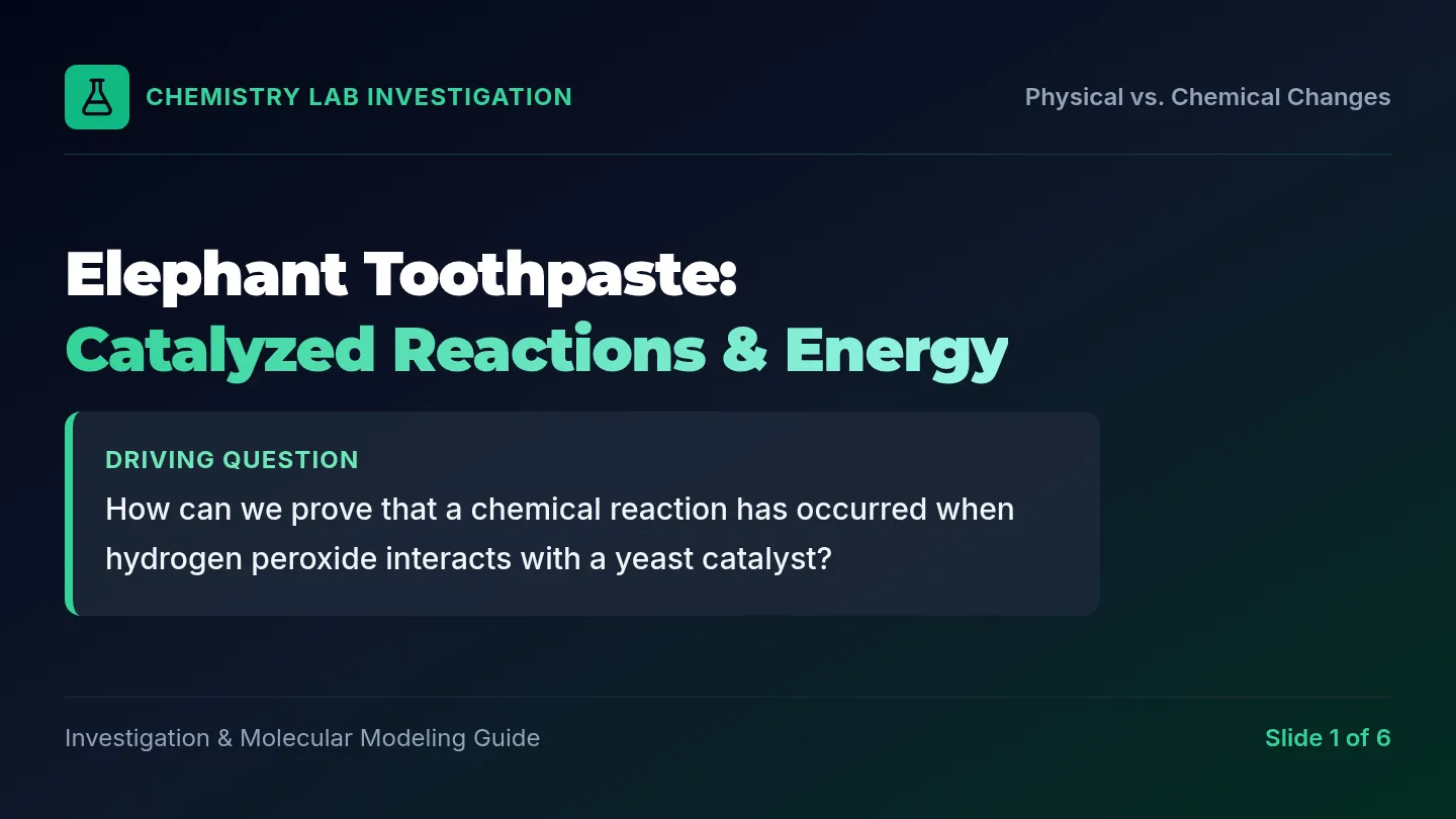 Elephant Toothpaste Reaction Slides