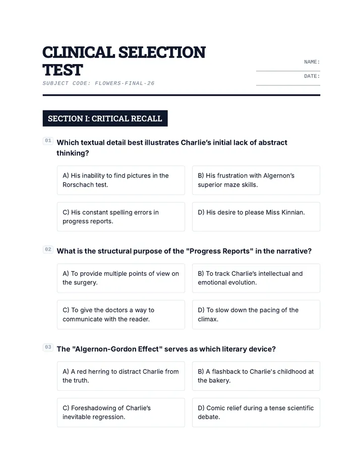 Clinical Selection Test