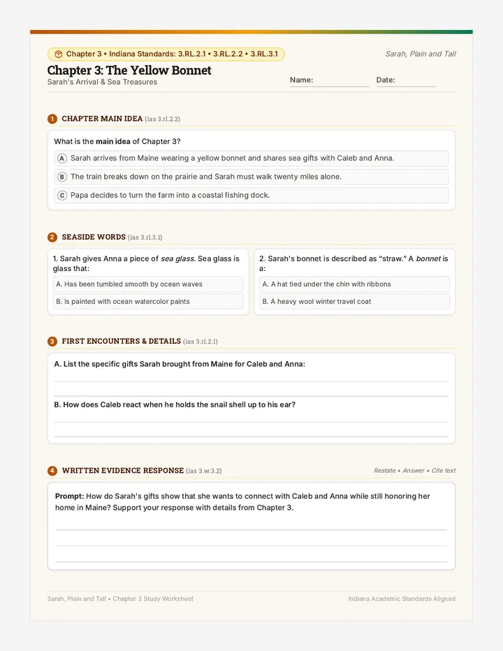 Chapter Three Worksheet
