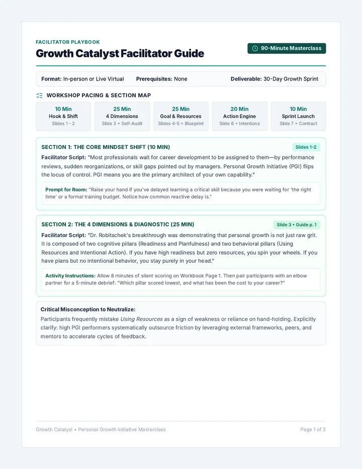 Growth Catalyst Facilitator Guide