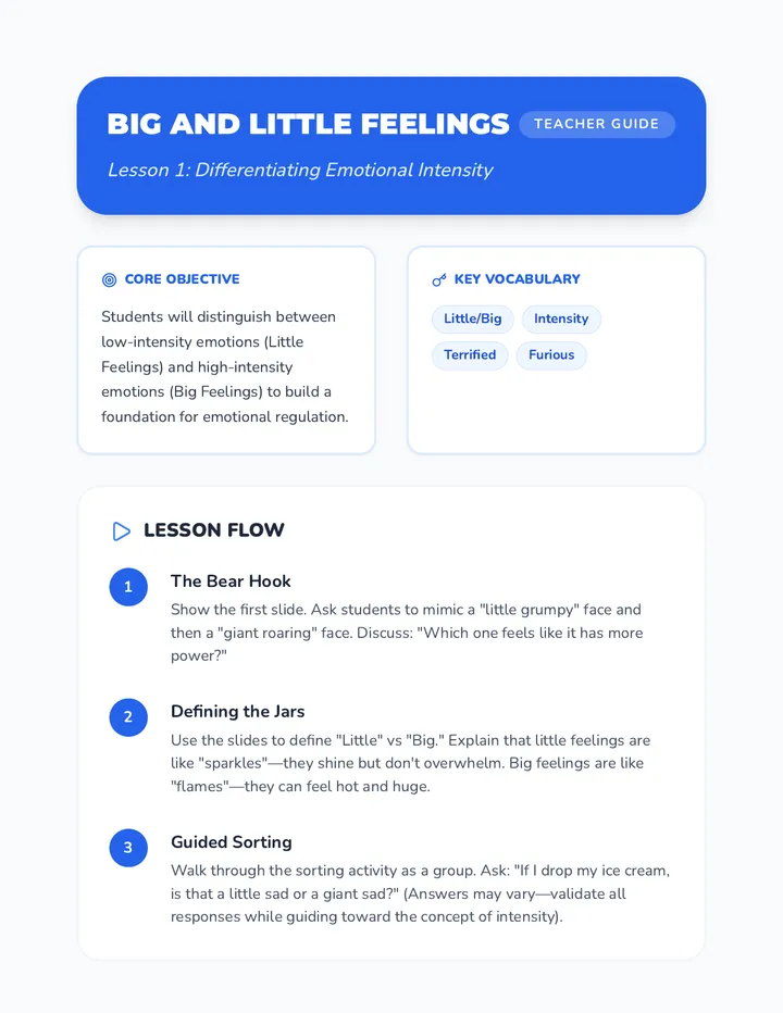 Feeling Sort Teacher Guide