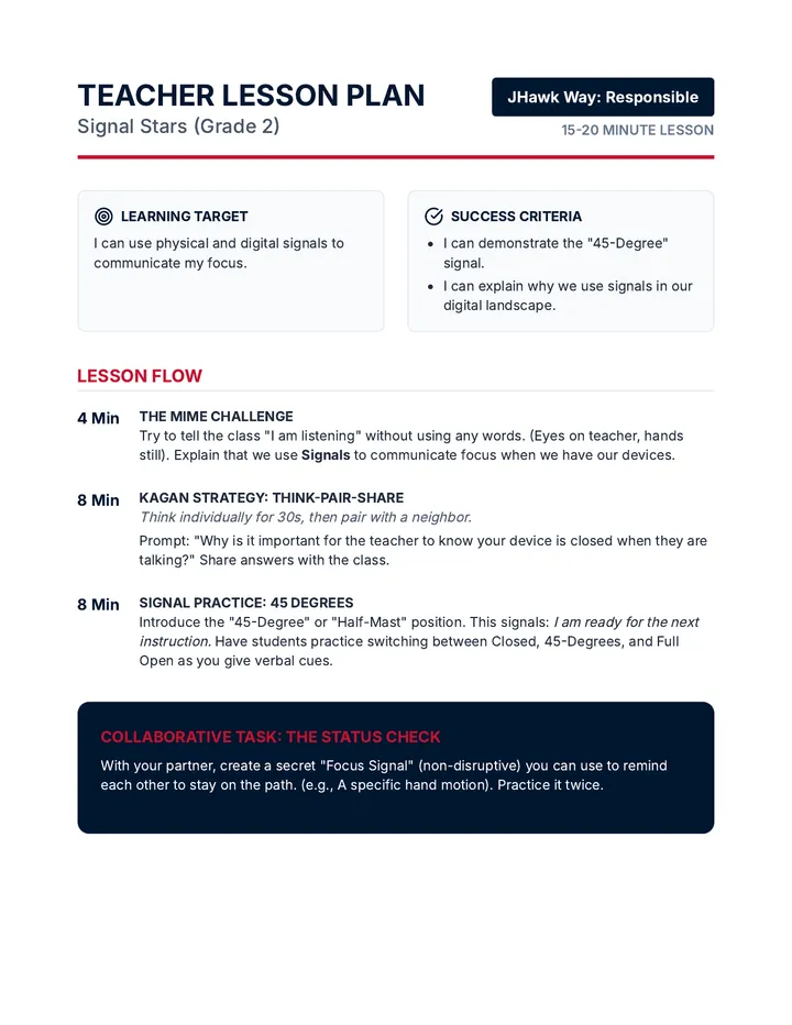 Signal Stars Teacher Plan 2