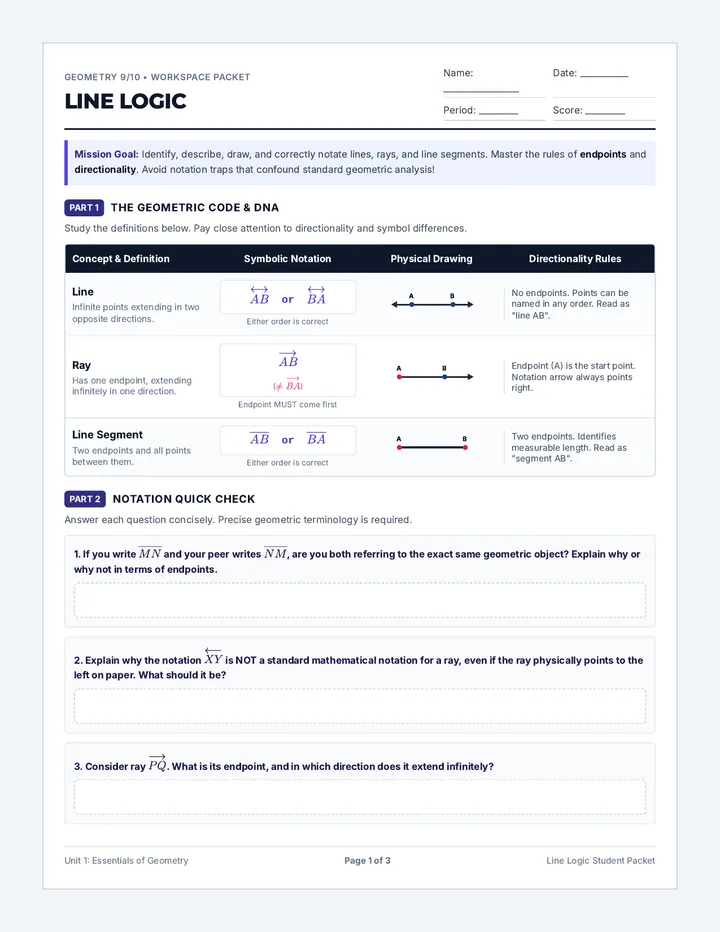 Line Logic Student Handout