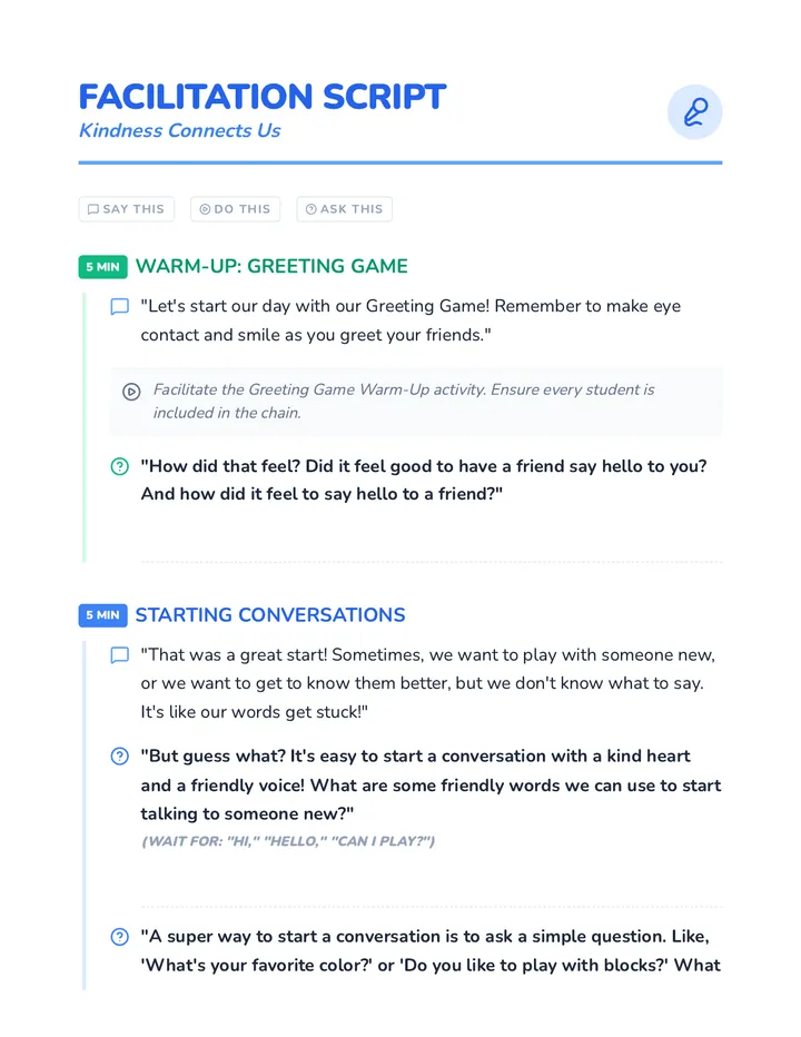 Kindness Script