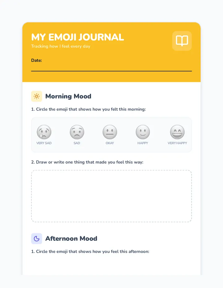 My Emoji Journal Worksheet