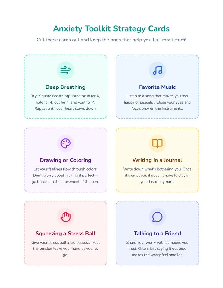Anxiety Strategy Cards