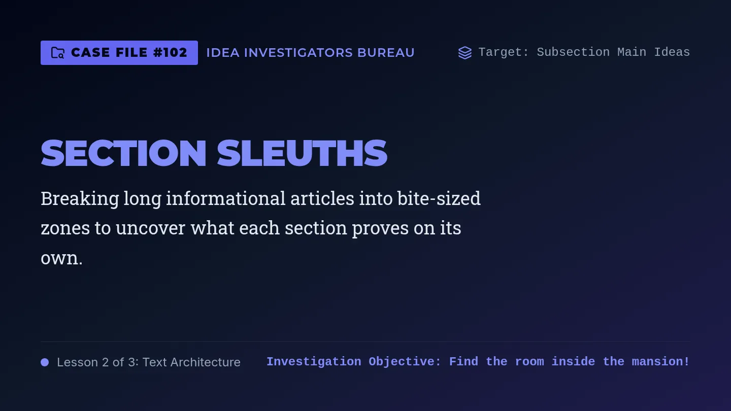 Section Sleuths Slides