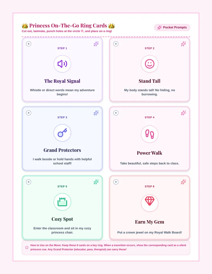 Princess Transition Cards