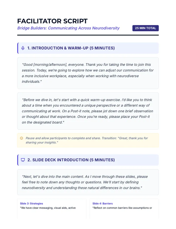 Facilitator Script