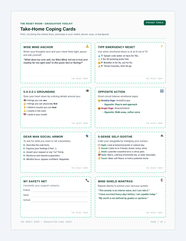 Take Home Coping Cards