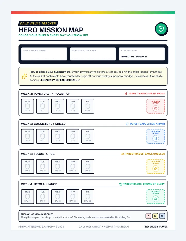 Hero Mission Daily Tracker