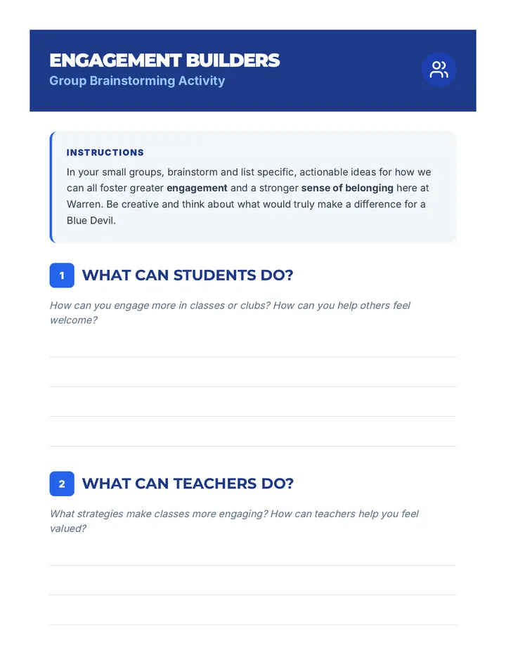 Engagement Builders Activity