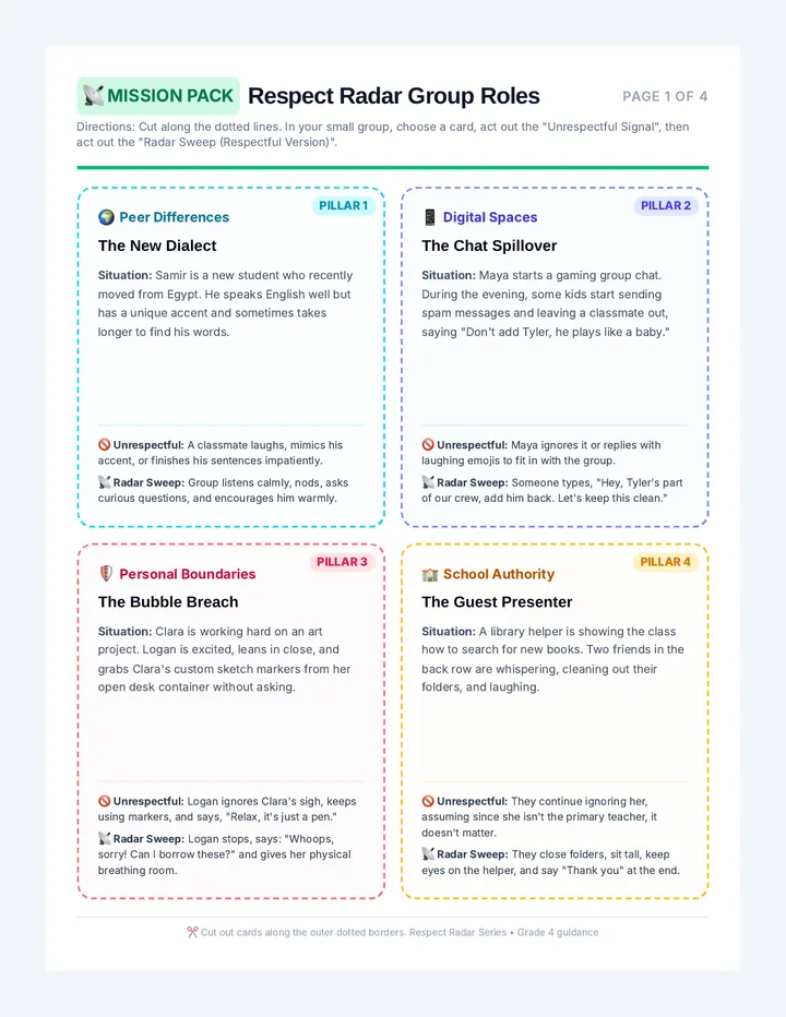 Respect Radar Activity Pack
