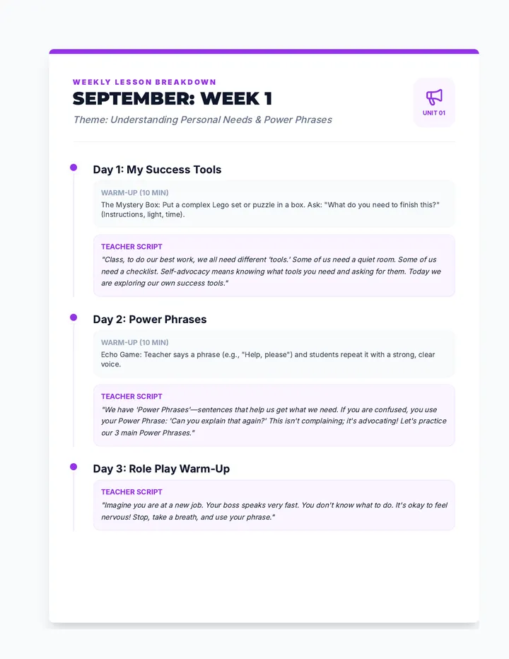 September Weekly Facilitation Manual