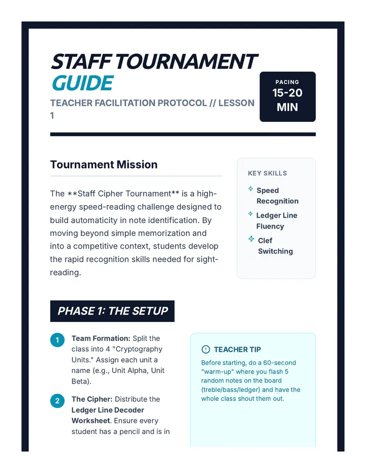 Staff Tournament Guide